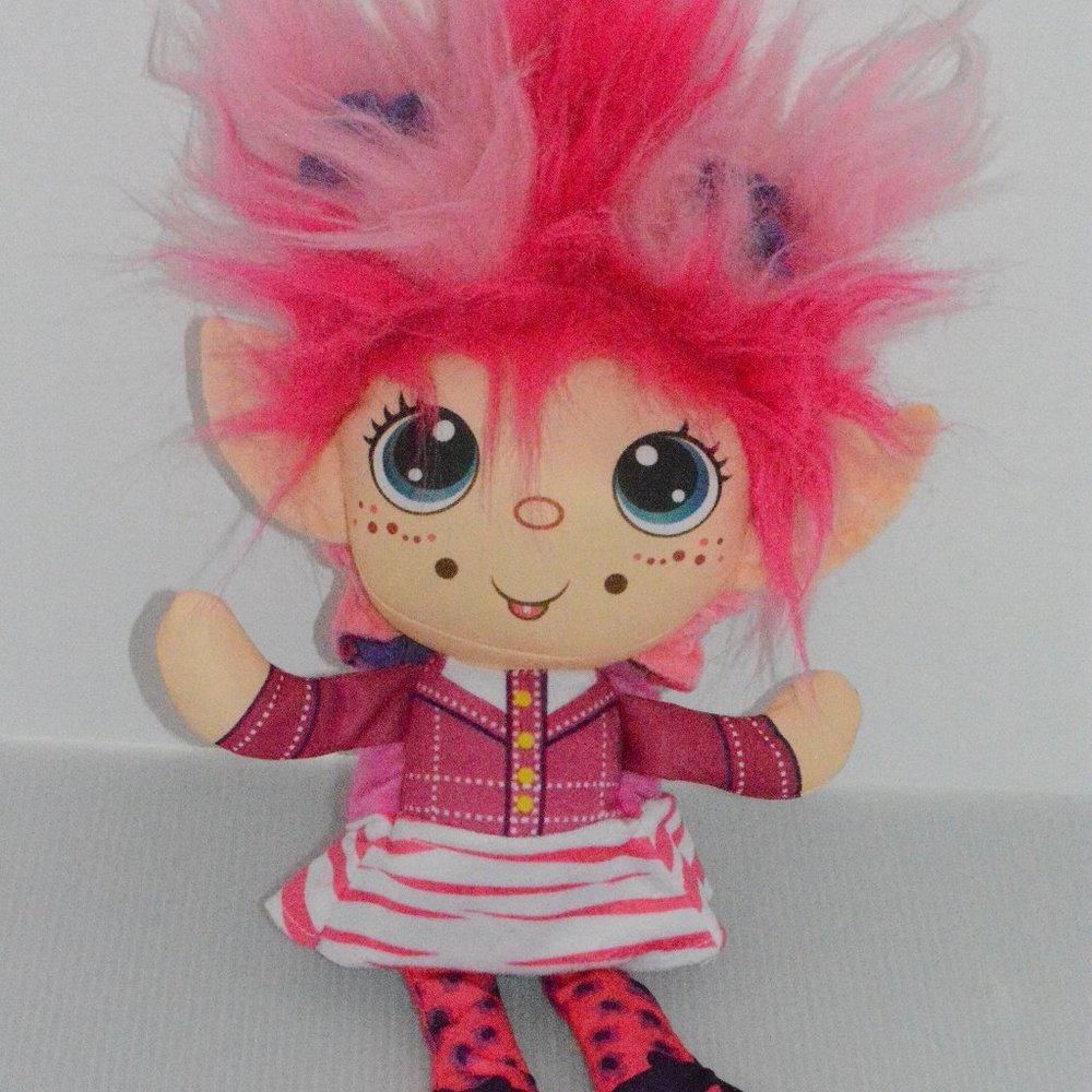 Flip Zee 2 in 1 Trolls Plush Pink Elf Doll Toy 15"